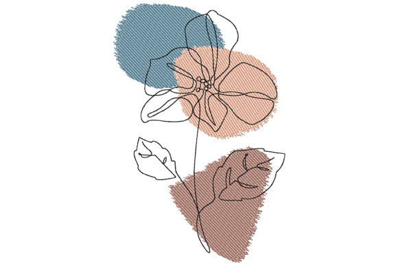 Abstract Flower: A Chic Embroidery Design for Gifts