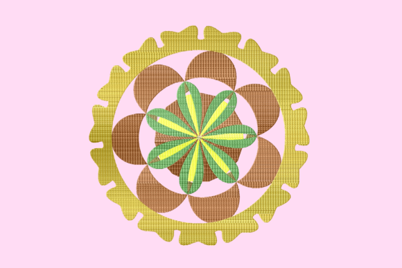 Brown Mandala Embroidery Design for Apparel