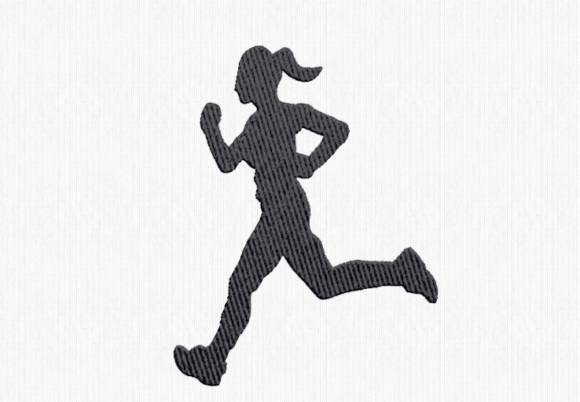 Female Runner Embroidery for Small Business Branding