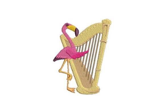 Flamingo with a Harp: A Craft Fair Embroidery Review