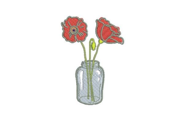 Mason Jar with Flowers: An Embroidery Designer's Review
