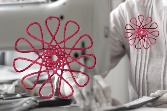 Pink Mandala Embroidery Design for Small Business Brands