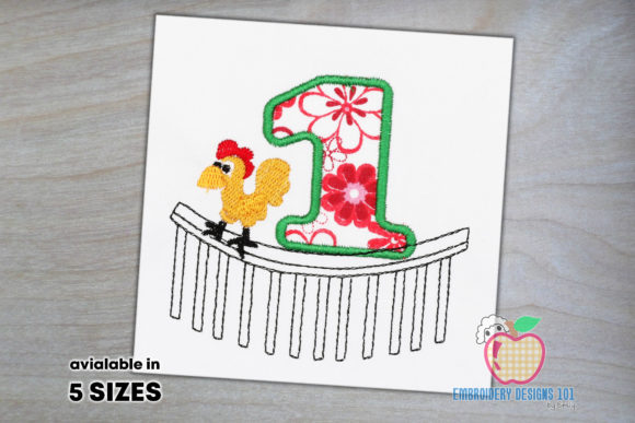 Reviewing the 1st Birthday Rooster on a Fence Design