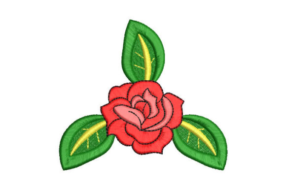 Rose with Green Branches Embroidery Design Review