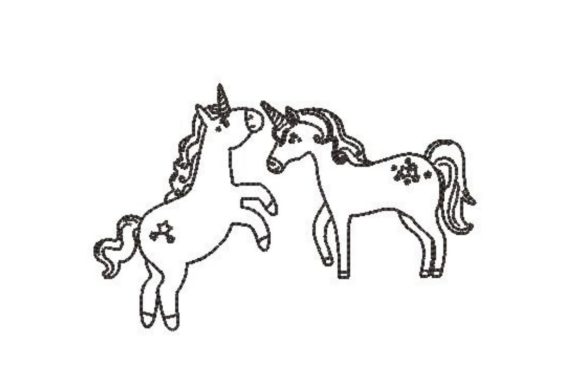 Unicorn Line Drawing: Holiday Embroidery Design Review